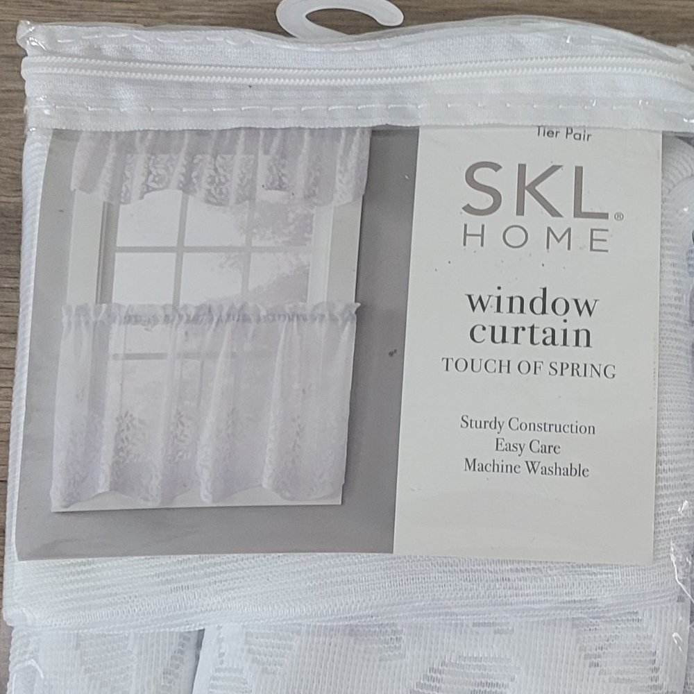 Saturday Knight Ltd Touch Of Spring Attractive Window Tier Pair 56'' x 24''